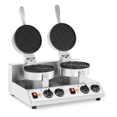 Gaufrier double - Rond - 2,600 W | Royal Catering