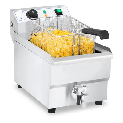 Friteuse électrique - 10 litres avec robinet de vidange | Royal Catering