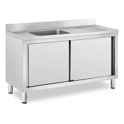 Plonge inox sur meuble - bac - Royal Catering - Acier inoxydable - x x mm