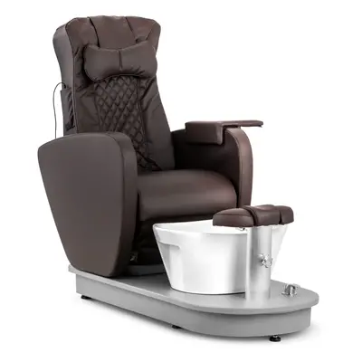 Fauteuil de pédicure électrique - avec bain de pieds et fonctions de massage - W - kg - marron |