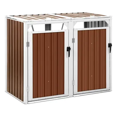 Cache-poubelle - 2 x 240 l - marron | Uniprodo