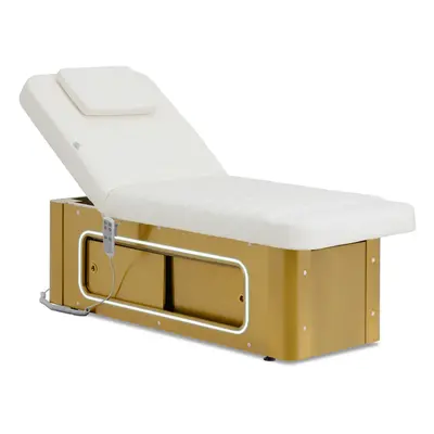 Table de massage électrique - kg - blanc/doré - chauffante - moteurs | physa