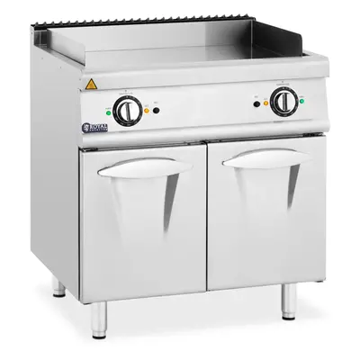 Plancha électrique double - 10,8 kW - lisse - Armoire intégrée - Royal Catering