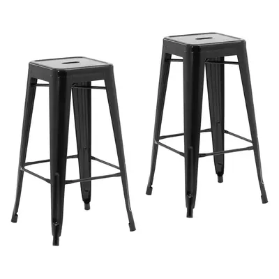 Tabouret de bar industriel - Lot de - Noir - Royal Catering