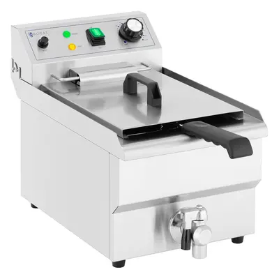 Friteuse électrique - l - 000 W - Robinet de vidange - Zone froide | Royal Catering