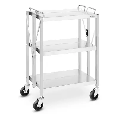 Occasion Chariot de service pliable - Acier inoxydable - plateaux - kg - x cm | Royal Catering