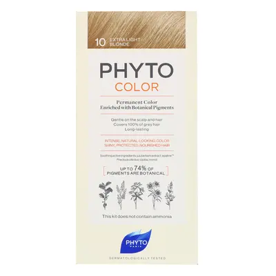 PHYTO - PHYTOCOLOR: Permanent Hair Dye Shade: 10 Extra Light Blonde  for Women