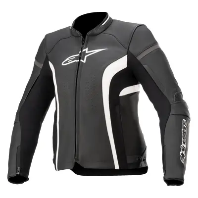 Alpinestars Femme Stella Kira V2 Leather Veste Black/white, Taille: