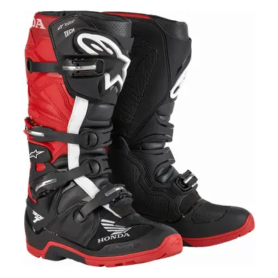 Alpinestars Honda Tech Enduro Drystar® Bottes Black/bright Red, Taille: