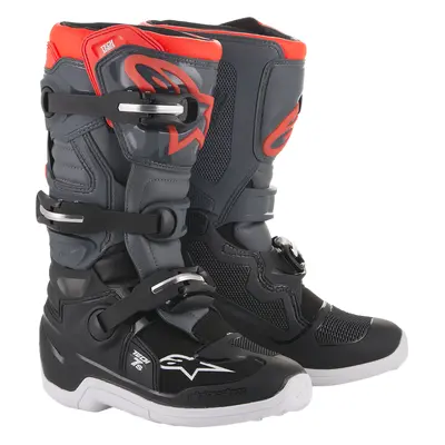 Alpinestars Youth Tech 7S Boots Black/dark Gray/red Fluorescent, Taille: