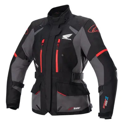 Alpinestars Femme Stella Honda Andes V3 Drystar® Veste Black/tar Gray/bright Red, Taille: