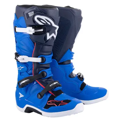 Alpinestars Tech 7 Bottes Alpine Blue Night/navy/bright Red, Taille: