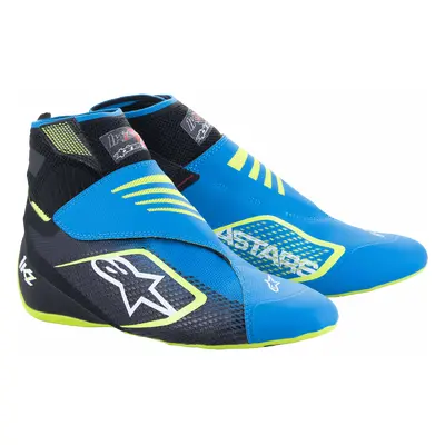 Alpinestars Tech-1 KZ V2 Chaussures Black/enamel/blue/yellow Fluo, Taille: