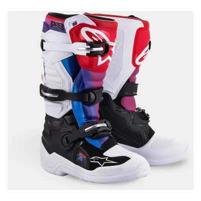 Alpinestars Youth Tech 7S Boots White/black/rainbow, Taille: