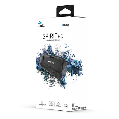 Cardo Spirit HD Système de communication Single Pack, noir pour Hommes