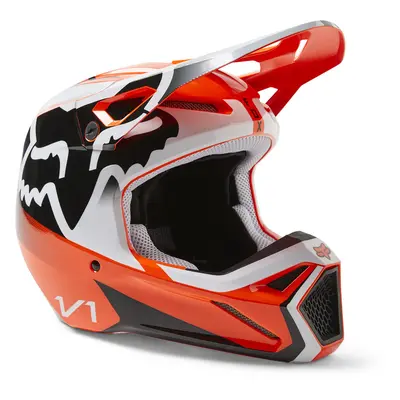 FOX V1 Leed Casque de motocross, orange, taille pour Hommes