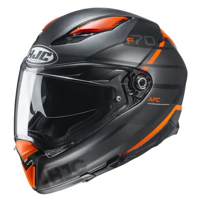 HJC F70 Tino Casque, gris-orange, taille pour Hommes