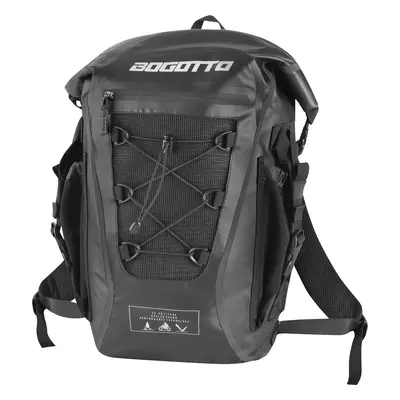 Bogotto Terreno Roll-Top sac à dos moto imperméable, noir, taille pour Hommes