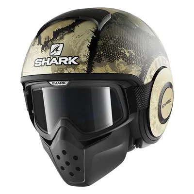 Shark Drak Evok Mat Casque jet, beige, taille pour Hommes