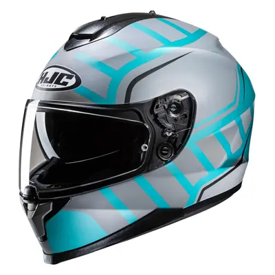 HJC C70N Holt Casque, bleu-argent, taille pour Hommes