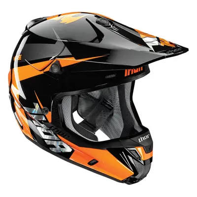 Thor Verge Rebound Casque de motocross, noir-orange, taille pour Hommes