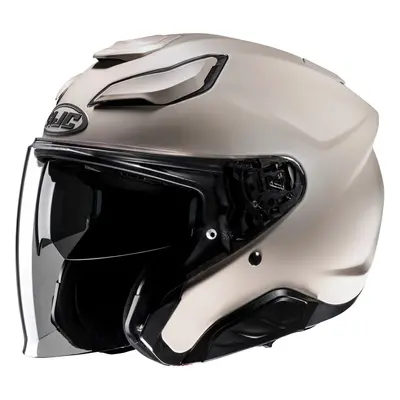 HJC F31 Solid Casque jet, noir-beige, taille pour Hommes