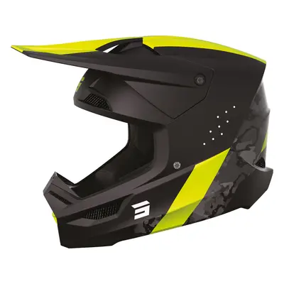 Shot Race Camo Casque de motocross, noir-jaune, taille pour Hommes