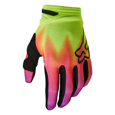 FOX 180 Statk Gants de motocross, rose-jaune, taille pour Hommes