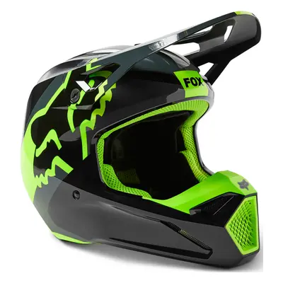 FOX V1 Xpozr Casque de motocross pour les jeunes, noir-gris, taille