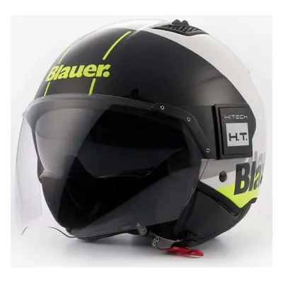 Blauer BET Urban Casque Jet, noir-blanc-jaune, taille pour Hommes