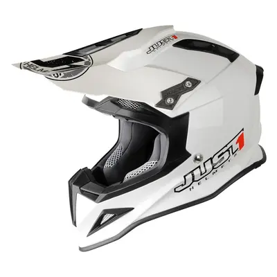 Just1 J12 Casque de motocross, blanc, taille pour Hommes