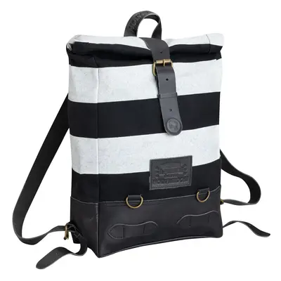 HolyFreedom Roll-Top Striped Sac à dos, noir-blanc, taille pour Hommes