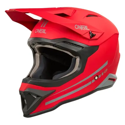 Oneal 1SRS Solid Casque de motocross, rouge, taille pour Hommes