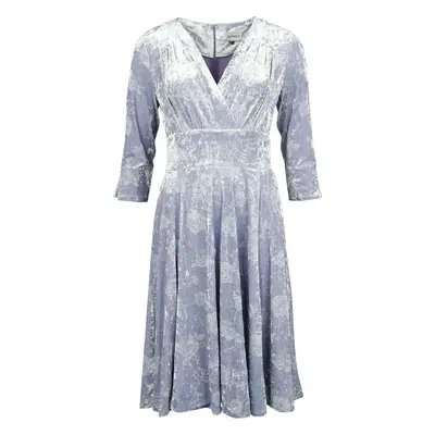 Robe mi-longue de Banned Retro - Velvet Grace - Robe Évasée - pour Femme - gris