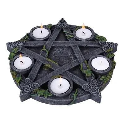 Bougeoir tea-light Gothic de Nemesis Now - Photophore Wiccan Pentagram - pour Unisexe