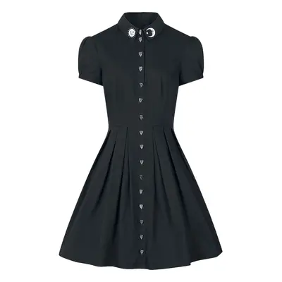 Robe mi-longue Gothic de Hell Bunny - Samara - Robe - XS à XL - pour Femme - noir