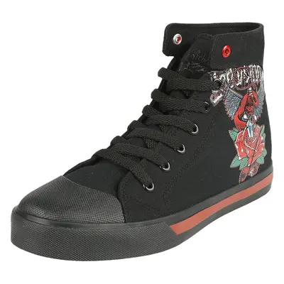 Baskets hautes de Rock Rebel by EMP - Baskets Imprimé Old School - EU37 à EU40 - pour Femme - no