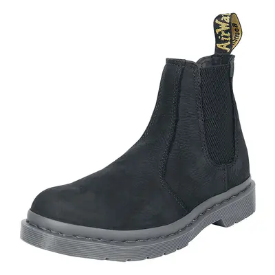 Bottes de Dr. Martens - 2976 - Black Milled Nubuck Wp - EU36 à EU37 - pour Unisexe - noir