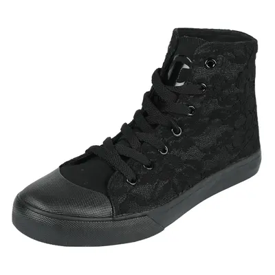 Baskets hautes de Black Premium by EMP - Baskets Dentelle - EU37 à EU38 - pour Femme - noir