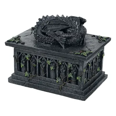 Boîte de rangement Gothic de Nemesis Now - Dragon Tarot Card Box - pour Unisexe - gris