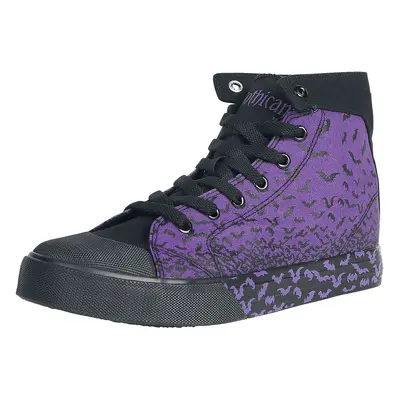 Baskets hautes Gothic de Gothicana by EMP - Walk The Line - EU37 - pour Femme - lilas/noir