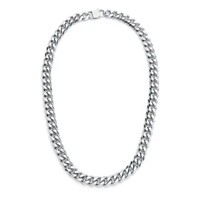 Collier de etNox hard and heavy - Chaîne Curb - pour Homme - couleur argent