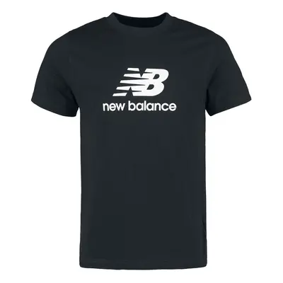 T-Shirt Manches courtes de New Balance - Logo Stacked - T-Shirt - pour Homme - noir