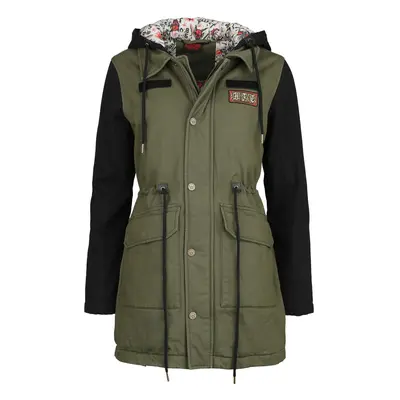 Parka de Stranger Things - Hellfire Club - S à XXL - pour Femme - vert/noir