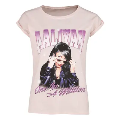 T-Shirt Manches courtes de Aaliyah - One In A Million - S à XXL - pour Femme - rose clair