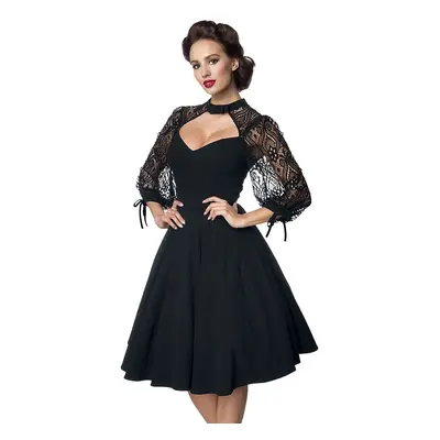 Robe mi-longue Rockabilly de Belsira - Robe Dentelle à XXL - pour Femme - noir