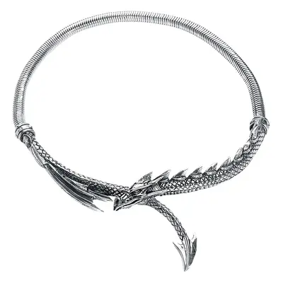 Collier Gothic de Alchemy Gothic - Collier Dragons Lure - pour Femme - couleur argent