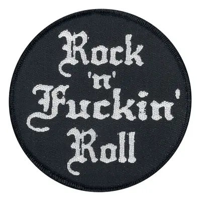 Patch de Rock 'n' Fuckin' Roll - pour Unisexe - noir/blanc