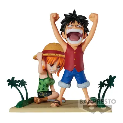 Figurine de collection de One Piece - Banpresto - Luffy & Nami (WCF - Log Stories) - pour Unisex