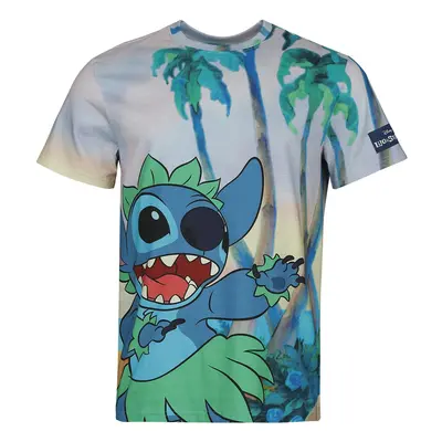 T-Shirt Manches courtes Disney de Lilo & Stitch - Tropical - S à XXL - pour Homme - multicolore